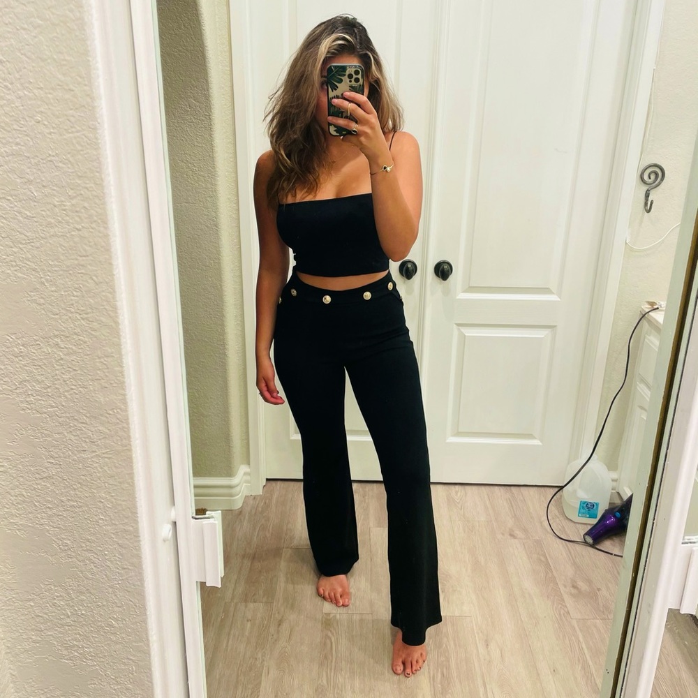 nwot Black Festival Flare Pants